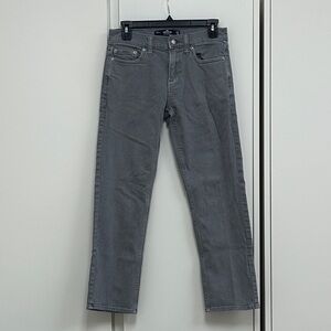 Hollister slim straight leg charcoal jeans size 26 x 28, excellent condition